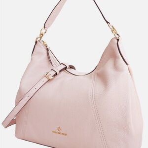 MICHAEL KORS Sienna Soft Pink Pebbled Leather Large Convertible Shoulder/Hobo